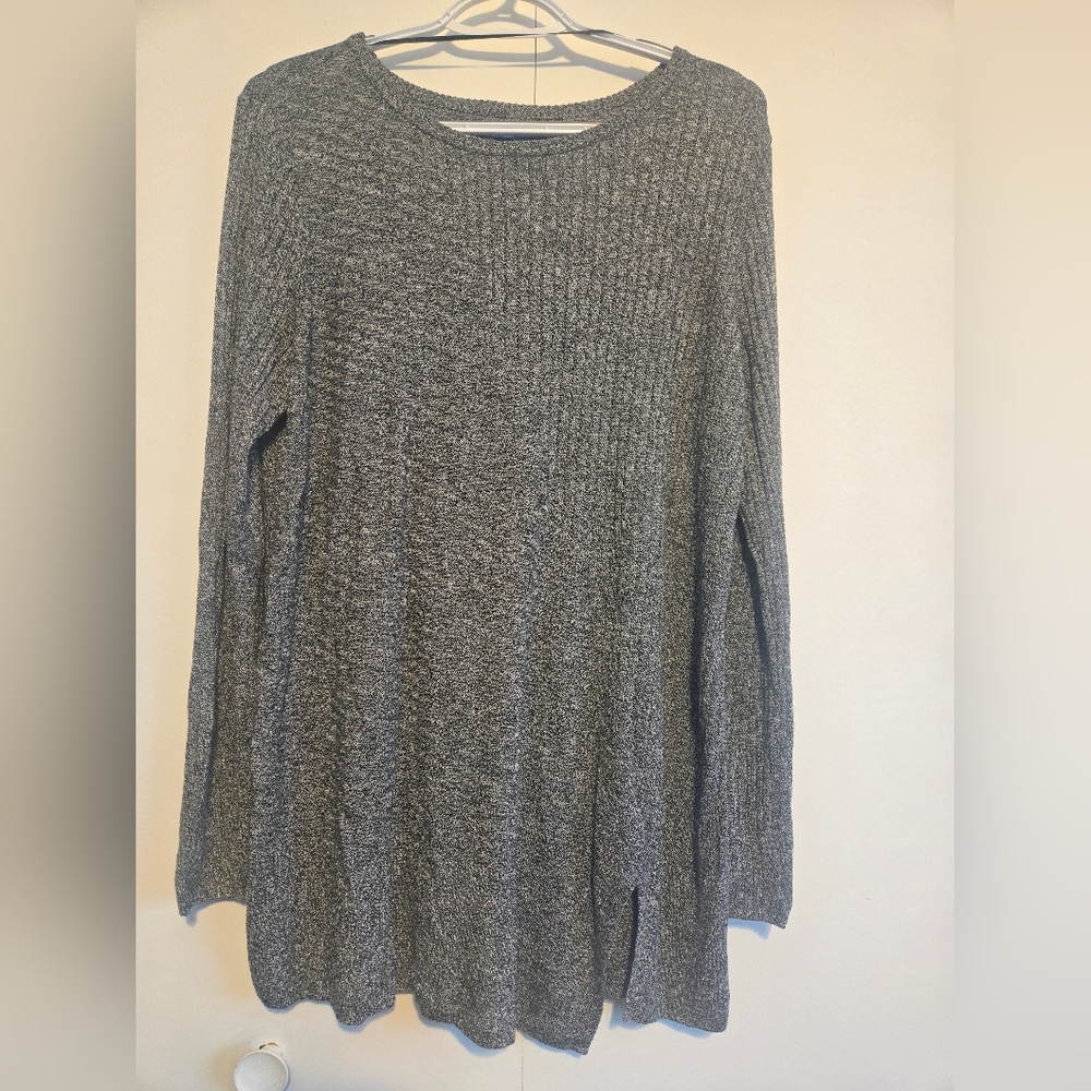 Apt. 9 Gray‎ Knit Textured Sweater